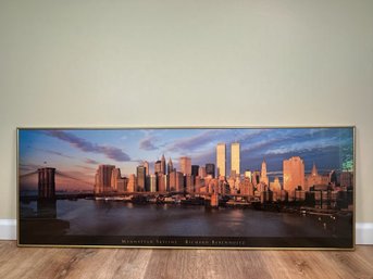 Large Richard Berenholtz Manhattan Skyline Framed Print