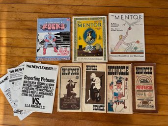 Lot Of Vintage 1960s Magazines: Monacle, New Leader, Mentor