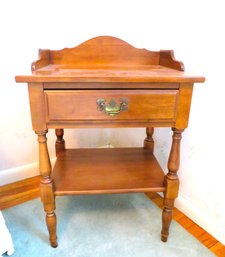 Heywood Wakefield Maple Side Table With Drawer