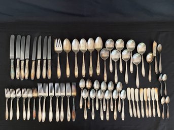 1847 Rogers Bros. 62pc Silver Plate Flatware Set