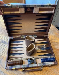 Traveling Backgammon Set By Aries Of Beverly Hills