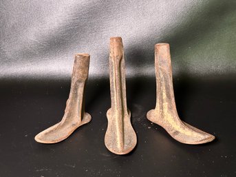 A Small Grouping Of Antique Cobbler's Shoe Forms