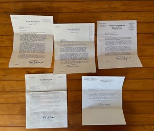 Lot Of 5 Letters From US Senators (Helms, Broyhill, Ervin, Schweiker)