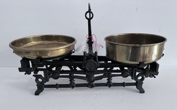 Antique Cast  Iron And Brass Scale