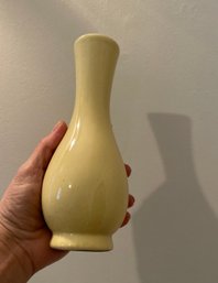 Mid-Century Bud Vase In Pale Yellow