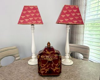 Pair Of Lamps With Lillian August Box