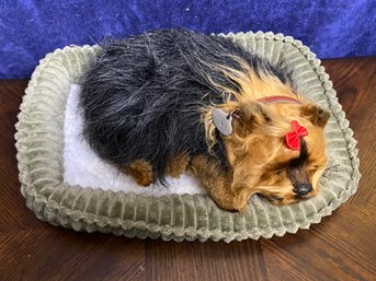 Perfect Petzzz Dog Yorkie Terrier Brown Battery Operated Lifelike Puppy Sleeping