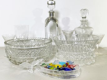 An Assortment Of Glass And Crystal - Waterford, Murano, And More