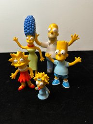 The Simpsons 1990 Set Of 5 Jesco Rubber Figures