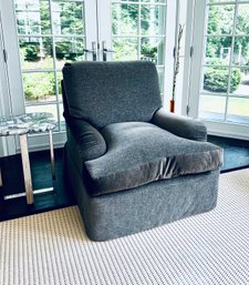 Custom Made Vicente Wolf Melhado Lounge Chair In Tauper Mohair