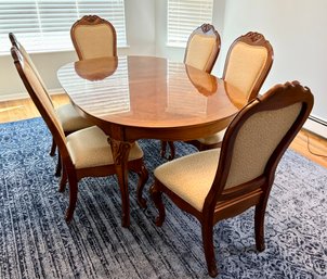 Gorgeous Oval Thomasville Furniture  Solid Cherry  Dining Table And 8 Chairs