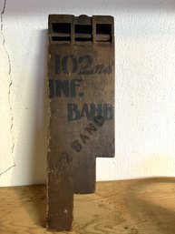 Antique Wooden 102 Infantry Band Whistle Instrument