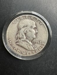 1952-D Benjamin Franklin Silver Half Dollar