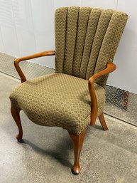 Millspaugh Queen Ann Style Channel Back Open Arm Chair