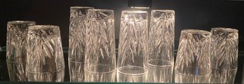 Set Of Eight Crystal Glasses