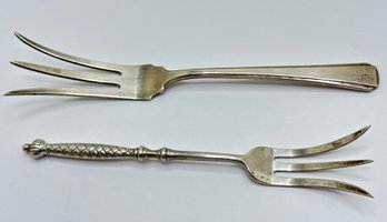 2 Vintage Sterling Silver Lemon Forks