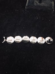 Robert Lee Morris RLM Studio Sterling Silver Toggle Disks Bracelet 283