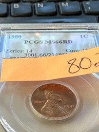 Lincoln Memorial Reverse  1C 1980 MS66RD  PCGS