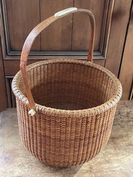 Nantucket Lightship Basket By Michael Kane - Signed And Dated 1975