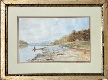 Adelbert S. Pratt (American 1852-1940), Watercolor Landscape, Signed Lower Right