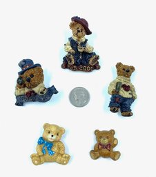 5 Teddy Bear Pins Including Boyd's Bears