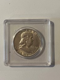 1959-D Benjamin Franklin Silver Half Dollar