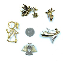 5 Angel Brooches 3 Singed :Camco, Allison Reed & BJ