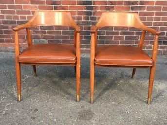 Fantastic Pair Of MIDCENTURY / MCM Chairs By Jasper Chair Company - ESTATE FRESH - Original Tags / Labels