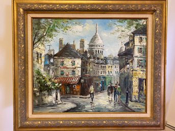 Street Scene By Chevalier French School