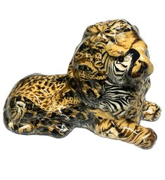 LaVie 8' Ceramic Lion Safari Patchwork Figure