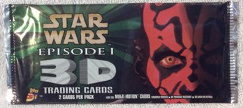 2000 Topps Star Wars Episode 1 3D Cards Sealed Foil Pack - L