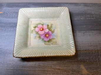 Hand-Painted Antique Porcelain Trinket Dish