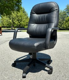 An Adjustable Height Leather Executive Chair By The Hon Company