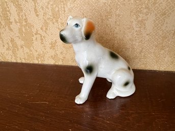 Vintage Spotted Dog Ceramic Figurine