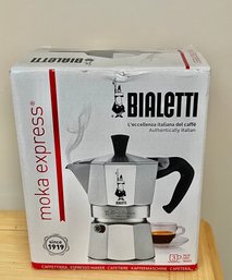 New  In Box Bialetti Moka Express 3 Cup Espresso Maker 06799