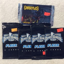 (5) Power Rangers & Gargoyles Sealed Foil Packs - L