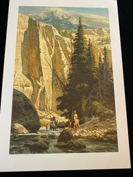 NATIVE AMERICANS IN THE CANYON PRINT