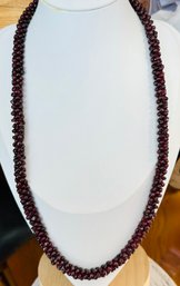 24' GARNET ROPE NECKLACE