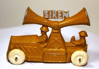 Manoil Dime Store Lead Soldier 'SIREN Car Military Vehicle