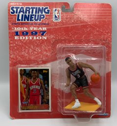 NEW IN PACKAGE Vintage Kenner Starting Line Up 10th Year Edition 1997 ~ Allen Iverson ~