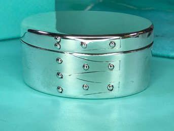Fabulous Vintage TIFFANY & Co Sterling Silver / 925 Shaker Style Pill Box - Made In Italy With Pouch & Bag