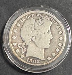 1902 Barber Silver Half Dollar