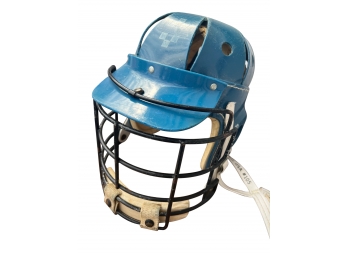 Vintage 70's Era Blue Lacrosse Helmet