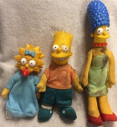 1990 The Simpsons Family Vinyl Plush Dolls