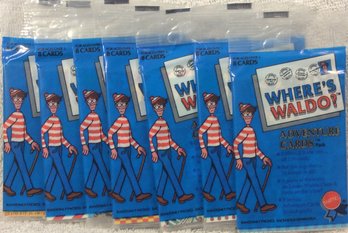 (7) 1991 Where's Waldo Sealed Trading Card Packs - L