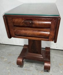 Gorgeous Antique Empire Drop Leaf Side Table