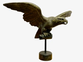 Large 20th Century Eagle Mounted A On Heavy Brass Base