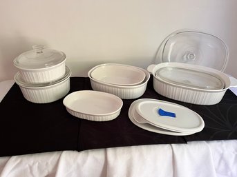 Large Set Of French White Corningware