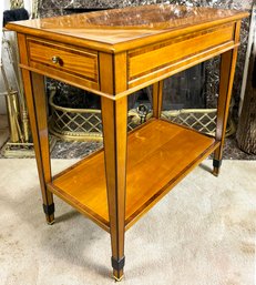 A Vintage Italian Marquetry Side Table - Beautiful Inlaid Woodwork!