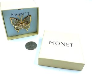 New In Box - Monet Butterfly Brooch